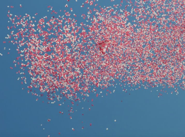 Balloon release to mark Gibraltar's National Day; Copyright: GBC