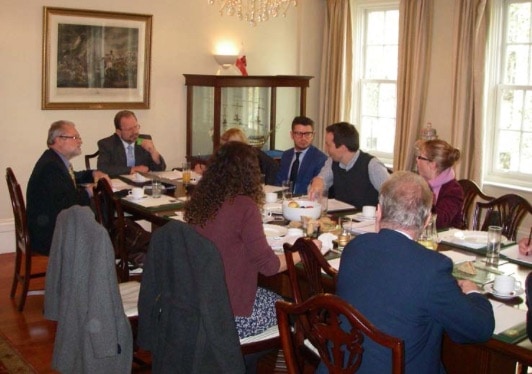 Meeting of Gibraltar Government and UK NGOs on ‘Brexit’, chaired by Dr John Cortés (at head of table), Minister for the Environment, and organised by UKOTCF; Copyright: Emma Cary