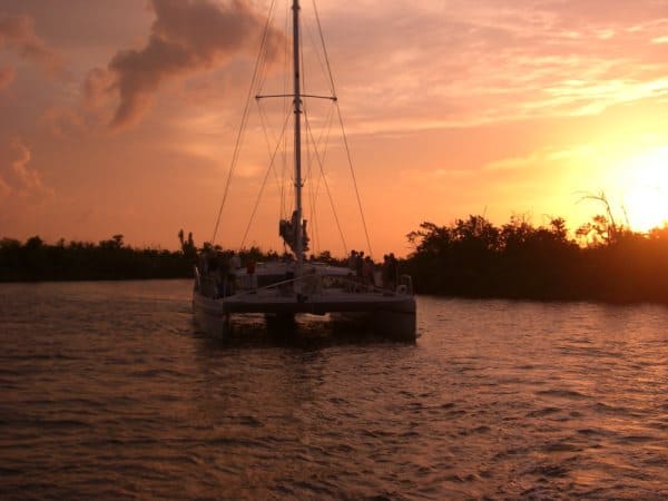 Closing dinner carriage sails participants by mangrove ecosystem; Copyright: UKOTCF