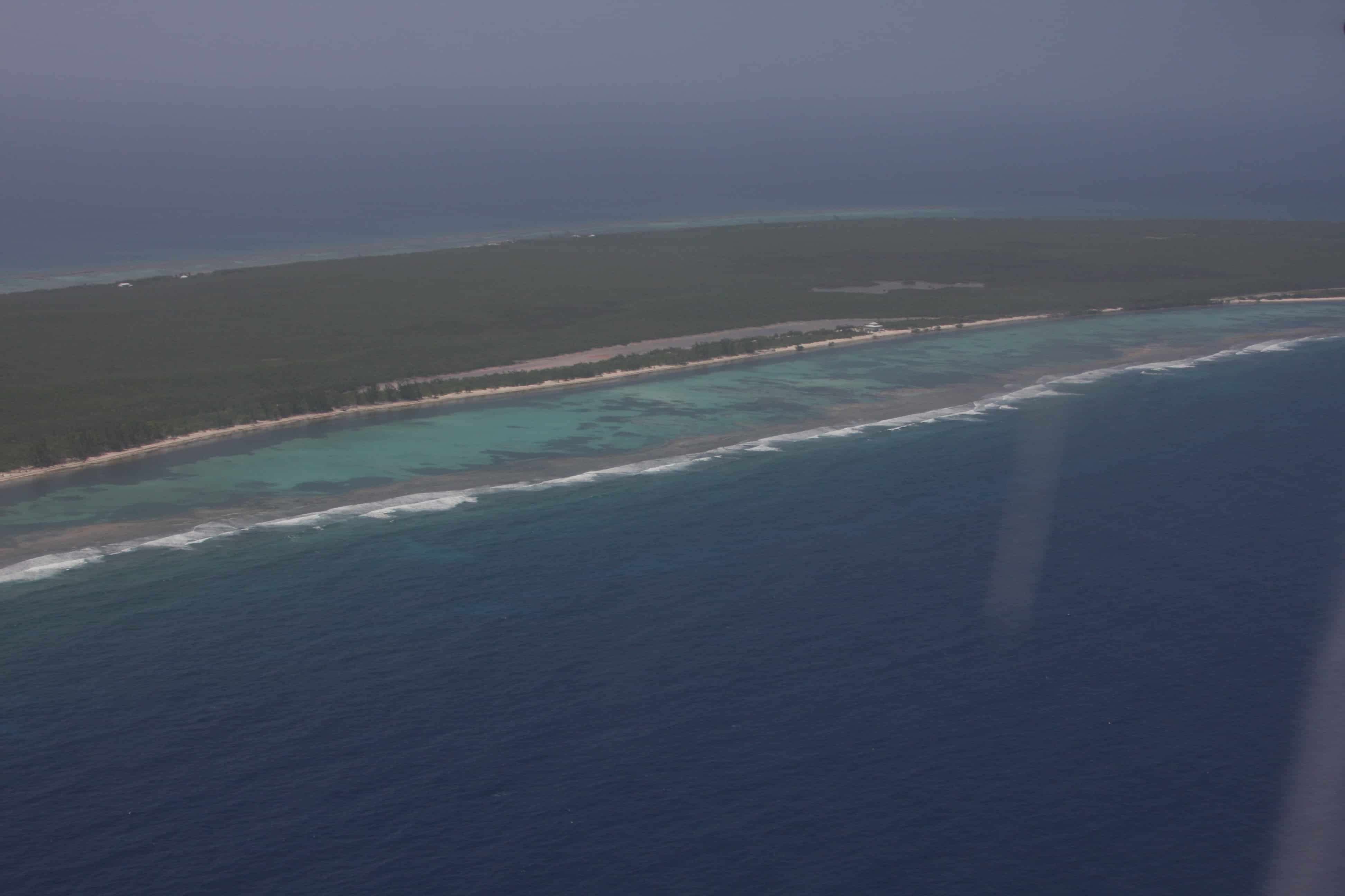 Part of Little Cayman from the air. Copyright: Dr Mike Pienkowski