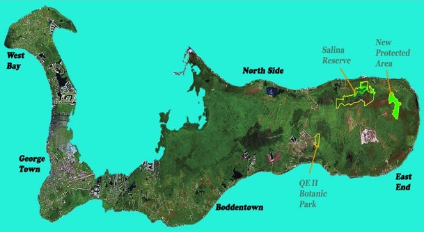 Location of new protected area on Cayman; Copyright: NTCI