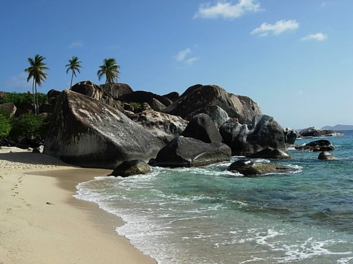 The Baths- a major tourist attraction on Virgin Gorda; Copyright: NPTVI