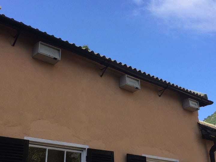 Swift nest boxes installed on many buildings. Copyright: HMGOG/GONHS.