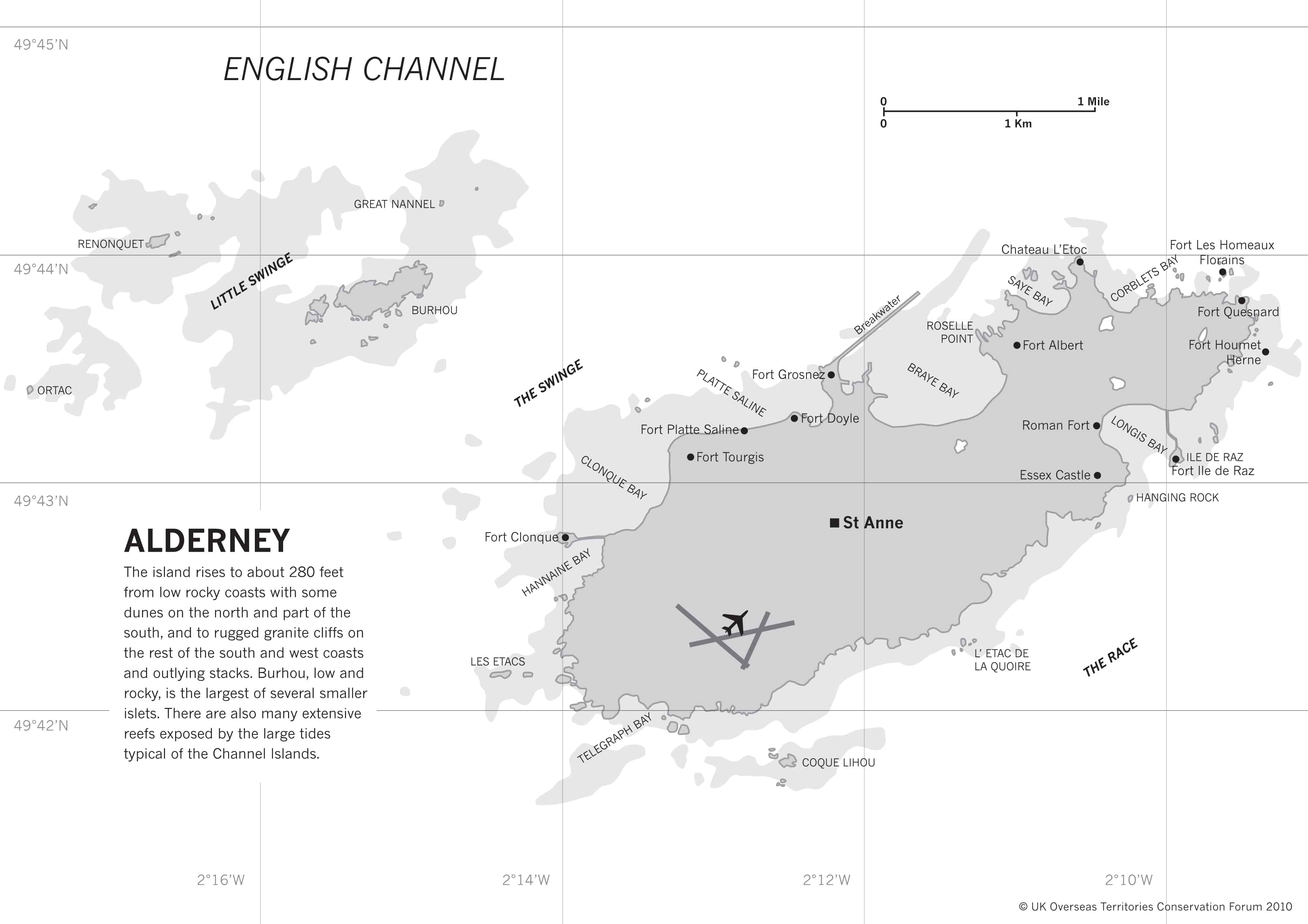 Map of Alderney