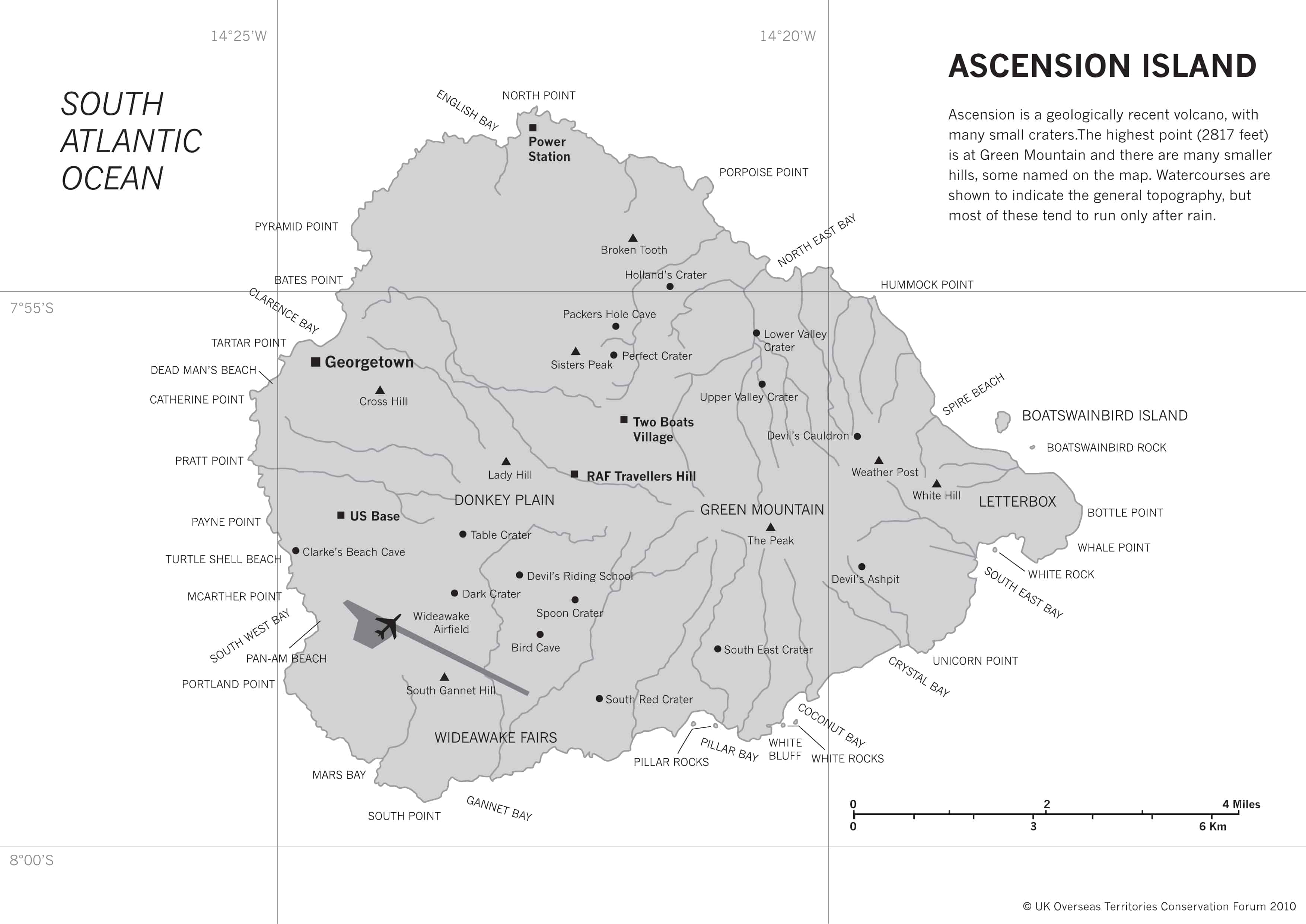 Map of Ascension Island