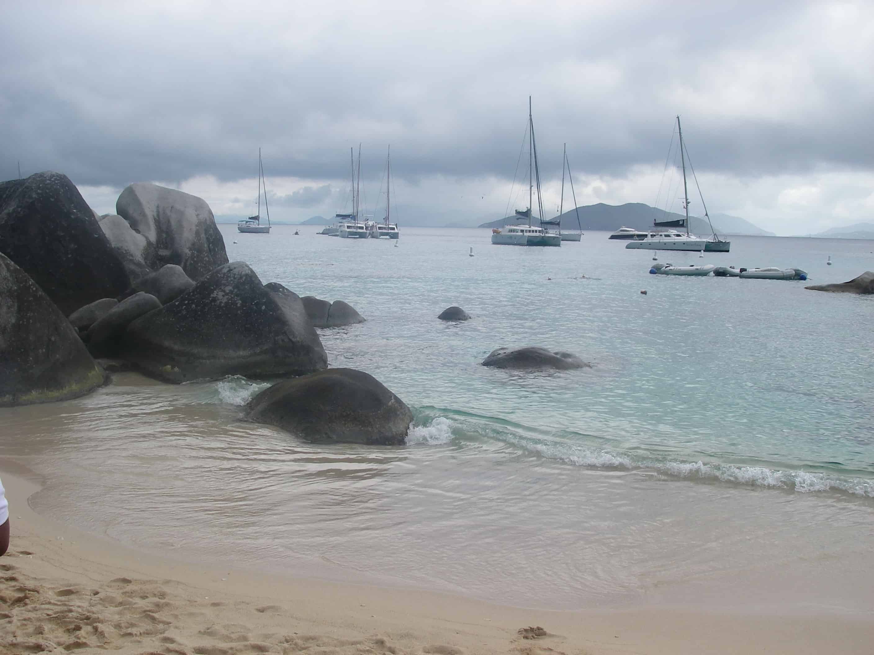 Views of the enormous boulders at The Baths National Park, Virgin Gorda.