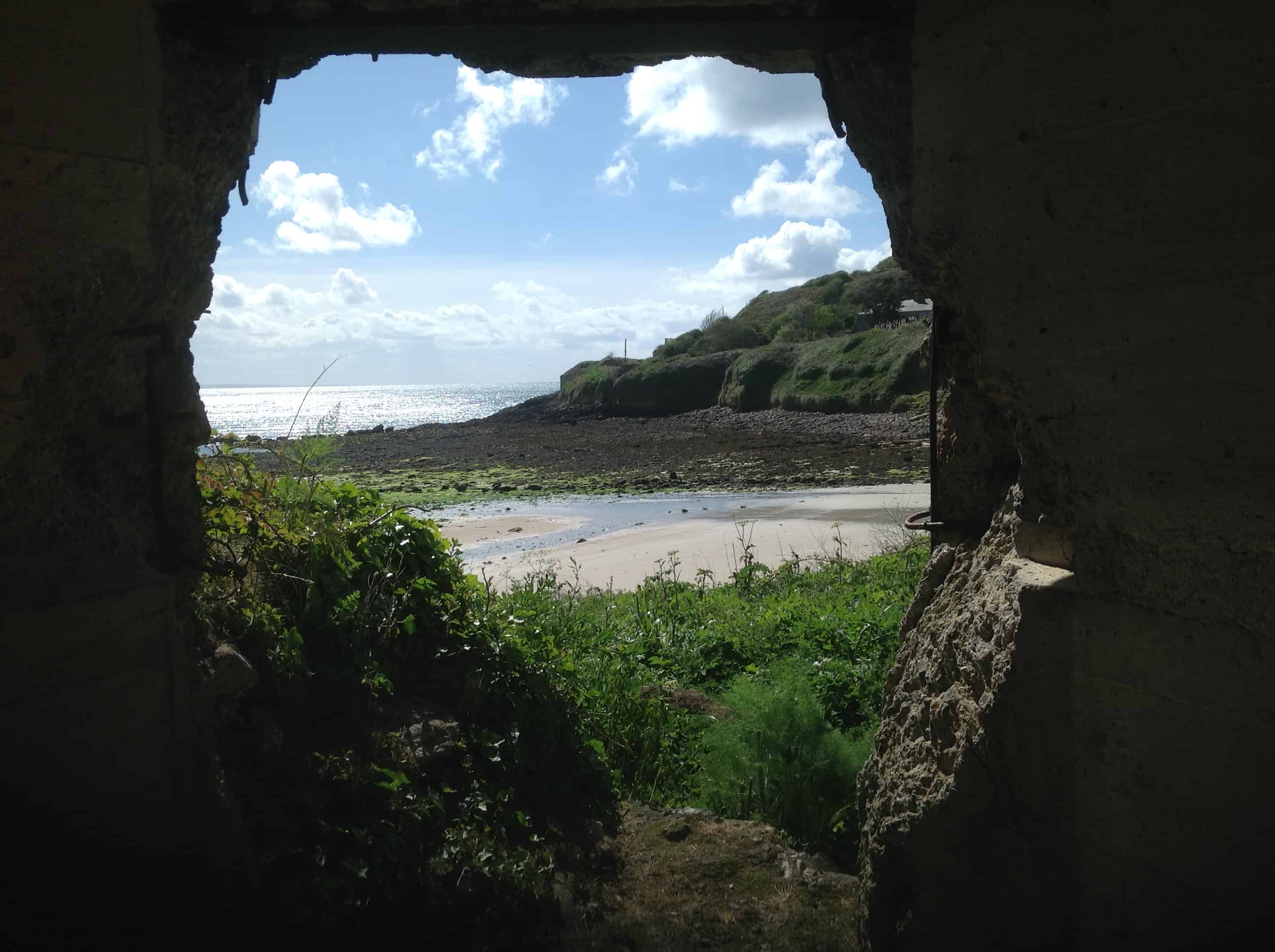 View of the beach from defensive structure in use in various forms from Roman times; Copyright: Dr Mike Pienkowski