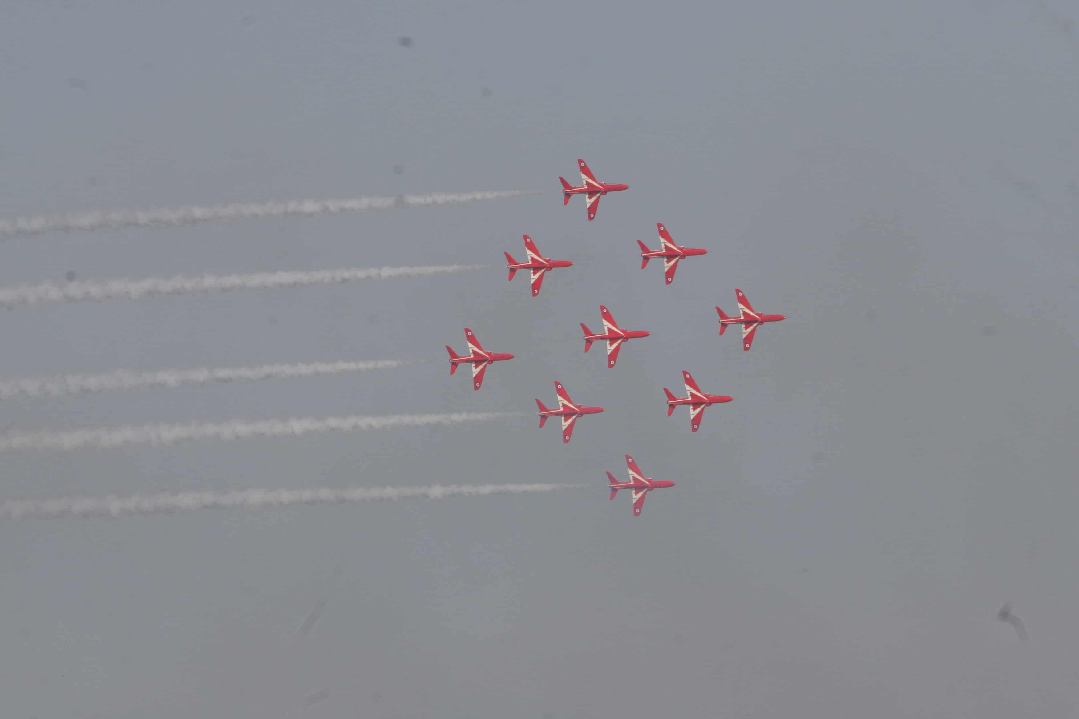 In addition to more conventional military roles, RAF Akrotiri - in view of its excellent weather record - is the final practice base each year for the Royal Air Force's display team, the Red Arrows. Copyright: Dr Mike Pienkowski