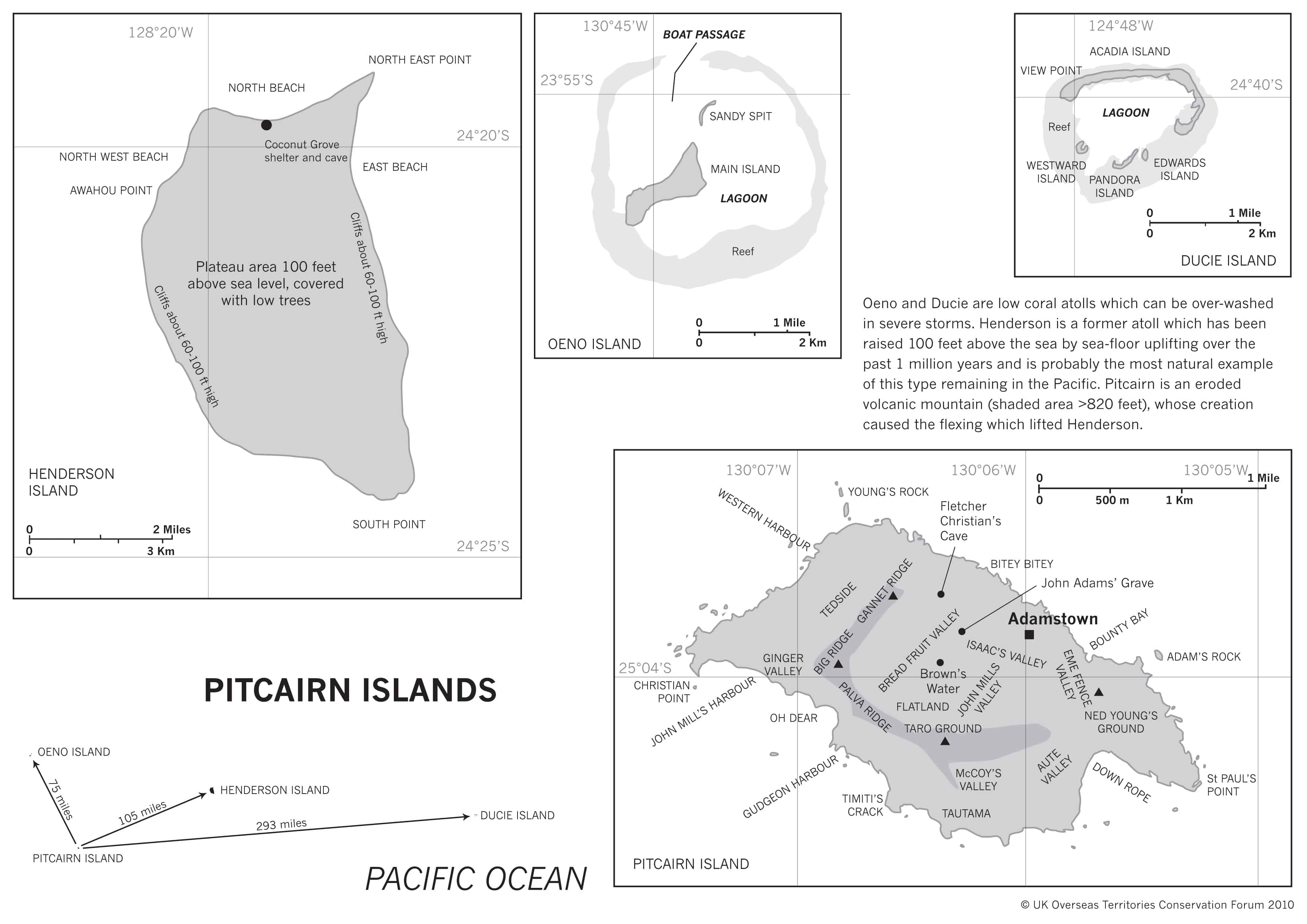 Map of the Pitcairn Islands