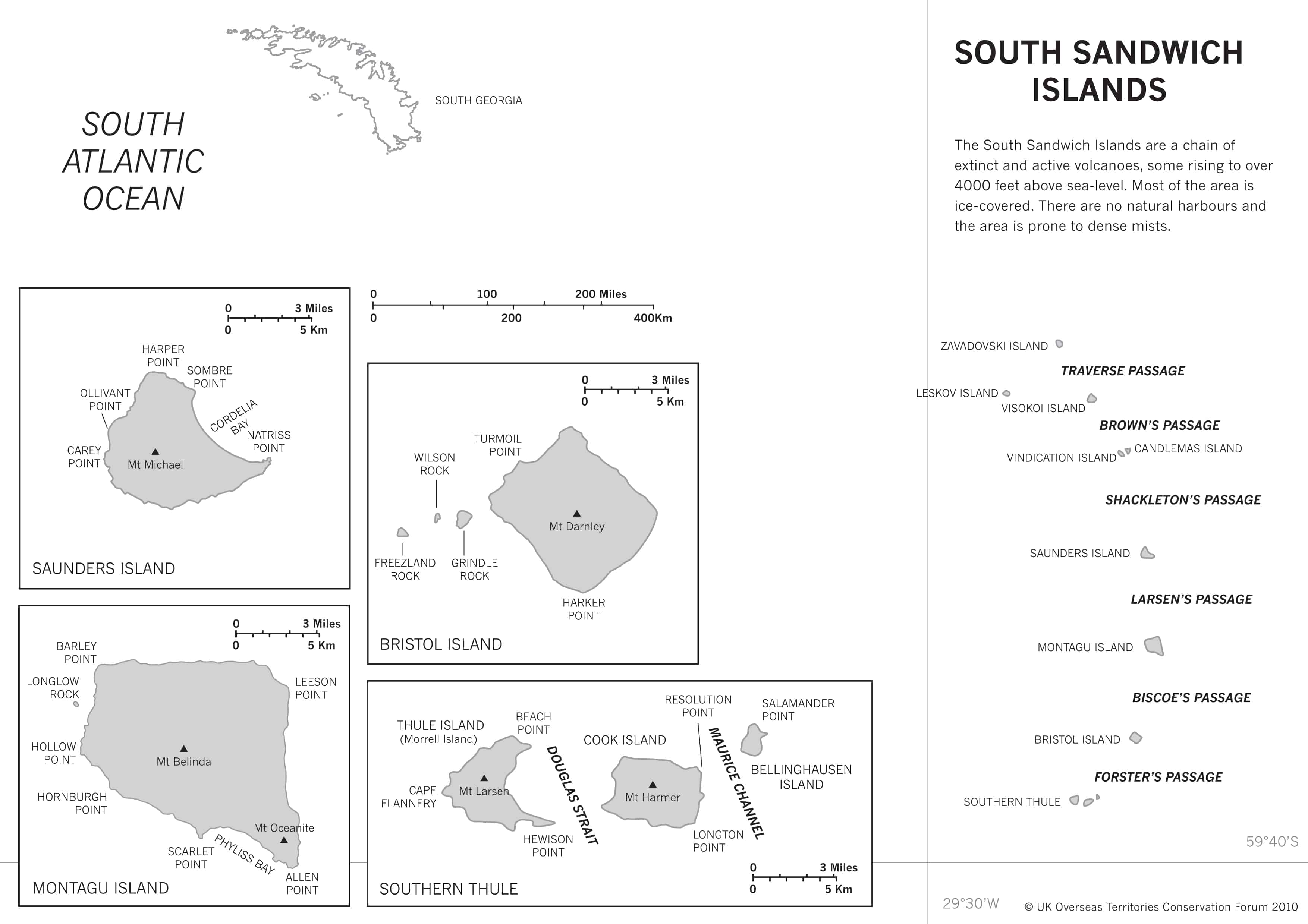 Map of Sandwich Islands