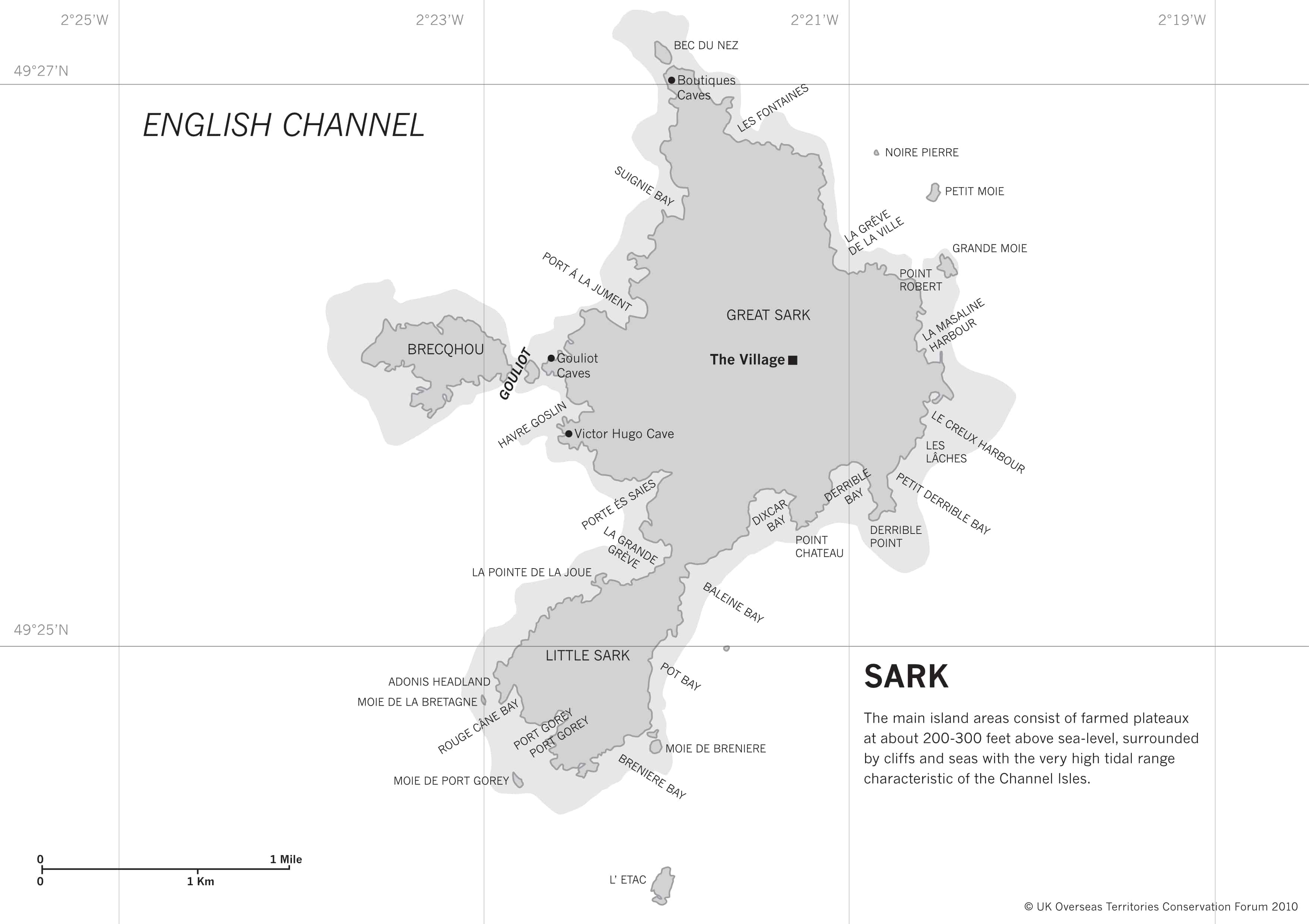 Map of Sark