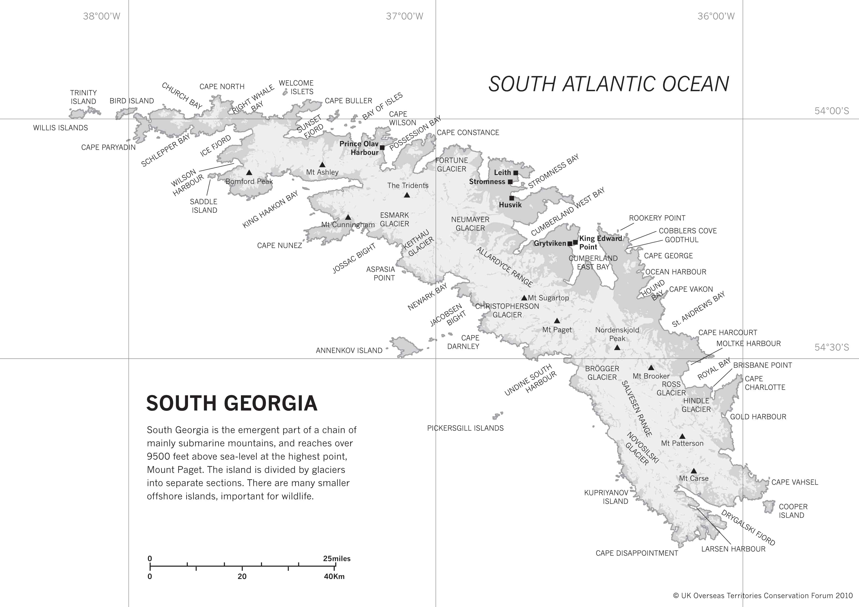 Map of South Georgia