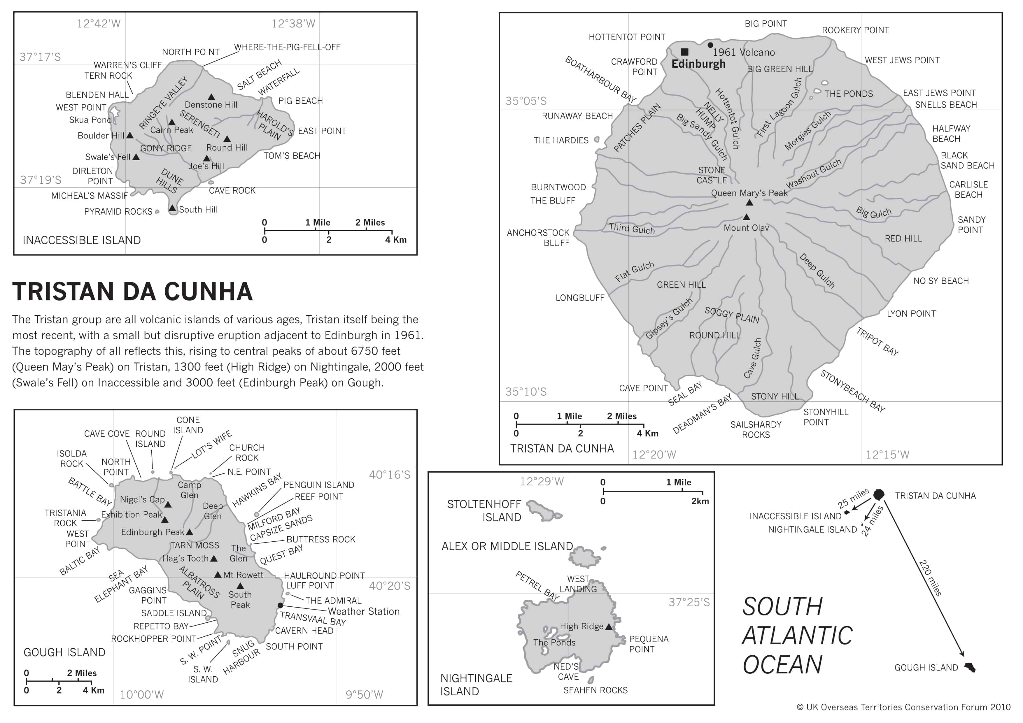 Map of Tristan da Cunha